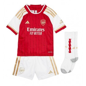 Fotballdrakt Barn Arsenal Bukayo Saka #7 Hjemmedraktsett 2023-24 Kortermet (+ Korte bukser)